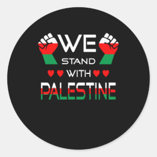 We Stand With Palestine Classic Round Sticker