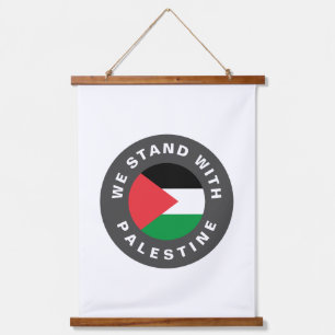 We Stand with Palestine flag with custom text Hanging Tapestry