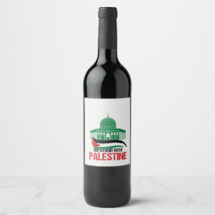 We Stand with Palestine Wine Label