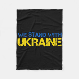 We Stand With Ukraine 2 Fleece Blanket