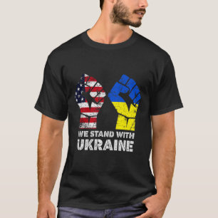We Stand With Ukraine America Stand With Ukraine  T-Shirt