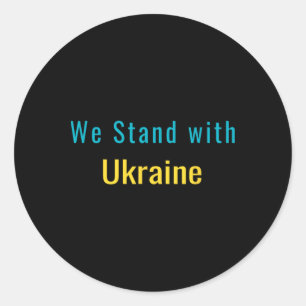 We Stand With Ukraine Classic Round Sticker