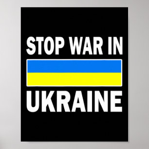 We Stand With Ukraine Free Ukraine Stop War In Ukr Poster