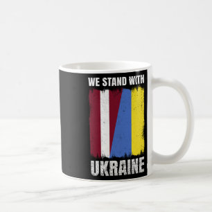 We Stand With Ukraine Latvian Ukrainian Friendship Coffee Mug
