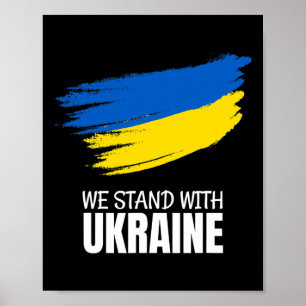 We Stand With Ukraine - Save Ukraine - Stop War In Poster