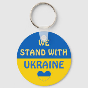 We Stand with Ukraine   Show Support Key Ring