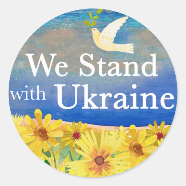WE STAND WITH UKRAINE Stickers (Front)