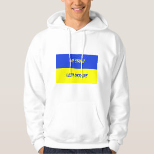 We stand with Ukraine Ukrainian Flag T-Shirt Hoodie