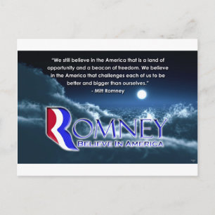 "We Still Believe..." - Romney 2012 Postcard