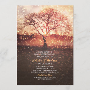 We Still Do 10th Wedding Anniversary Love Seasons Invitation