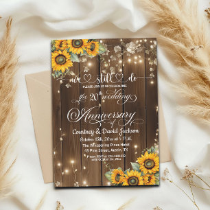 We Still Do 20th Wedding Anniversary String Lights Invitation