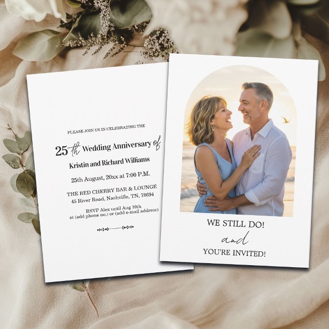 We Still Do 25th Wedding Anniversary Photo Invitation (Creator Uploaded)