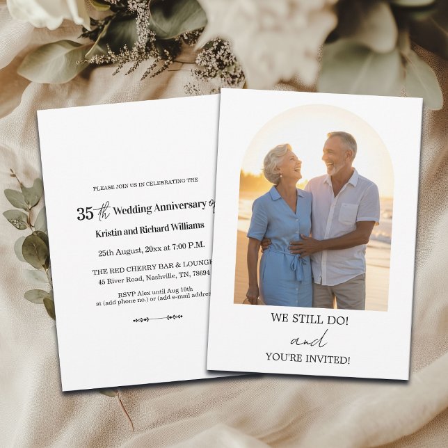 We Still Do 35th Wedding Anniversary Photo Invitation (Creator Uploaded)
