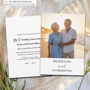 We Still Do 35th Wedding Anniversary Photo Invitation