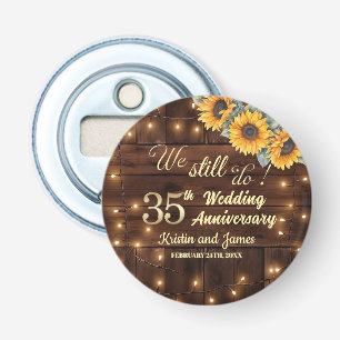 We Still Do 35th Wedding Anniversary String Lights Bottle Opener
