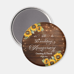We Still Do 35th Wedding Anniversary String Lights Magnet