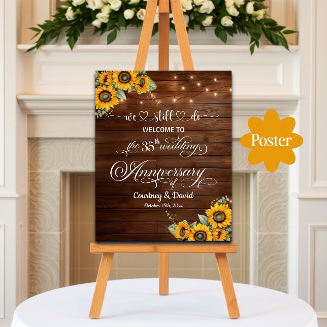 We Still Do 35th Wedding Anniversary String Lights Poster (Creator Uploaded)