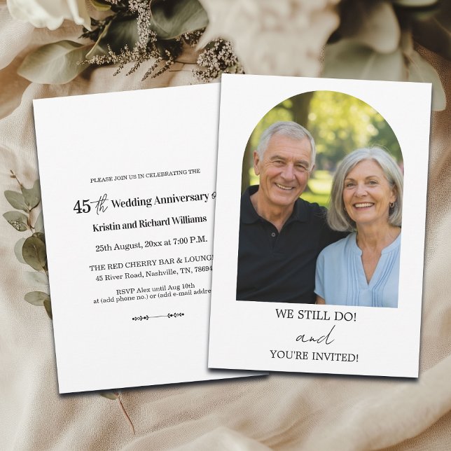 We Still Do 45th Wedding Anniversary Photo Invitation (Creator Uploaded)