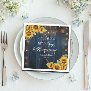 We Still Do 45th Wedding Anniversary String Lights Napkin