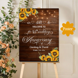 We Still Do 45th Wedding Anniversary String Lights Poster