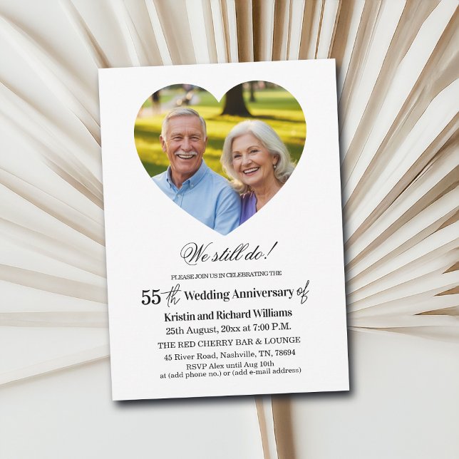 We Still Do 55th Wedding Anniversary Photo Invitation (Creator Uploaded)