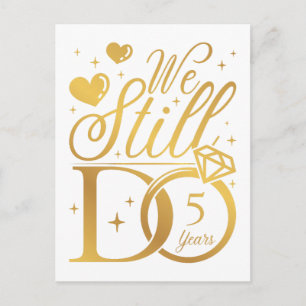 We Still Do 5 Years Wedding Anniversary Postcard