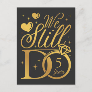We Still Do 5 Years Wedding Anniversary Postcard