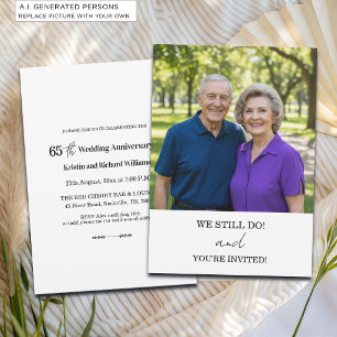 We Still Do 65th Wedding Anniversary Photo Invitation
