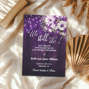 We Still Do 65th Wedding Anniversary String Lights Save The Date
