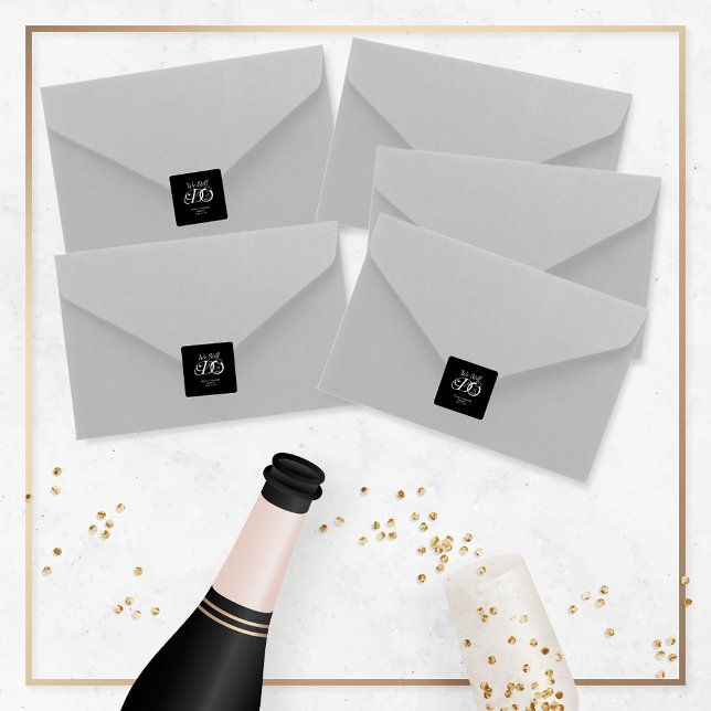 We Still Do Anniversary Typography Black/Silver Square Sticker (Creator Uploaded)