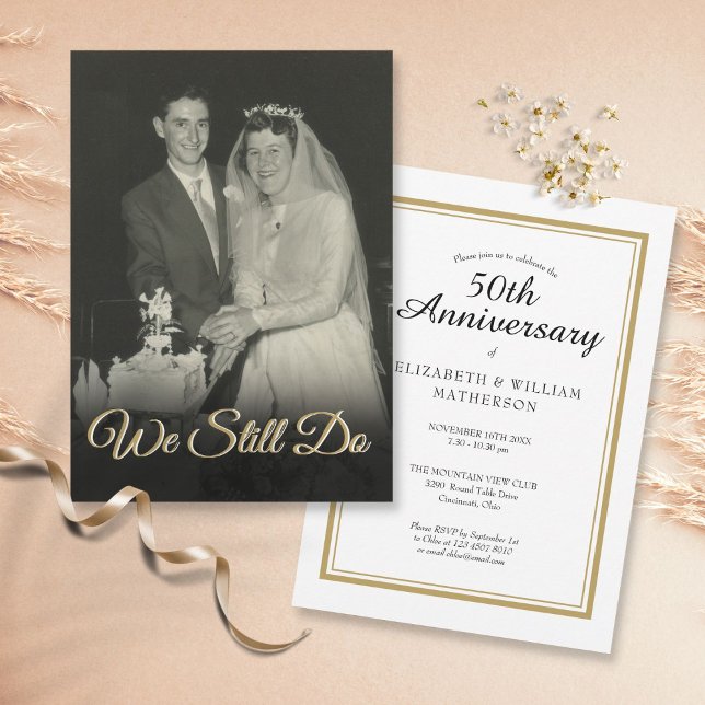 We Still Do Any Year Wedding Anniversary Photo Invitation (Creator Uploaded)
