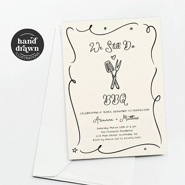We Still Do BBQ Anniversary Party Invitation (Creator Uploaded)