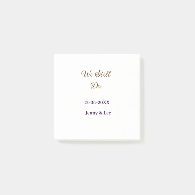 We still do brown pink name date year boho retro s post-it notes (Front)