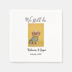 We still do couple name pet dog photo date simple napkin