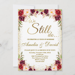 We Still Do invitation, Vow Renewal Invitation