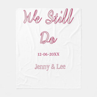 We still do maron grey name date year boho retro s fleece blanket