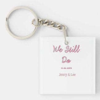 We still do maron grey name date year boho retro s key ring