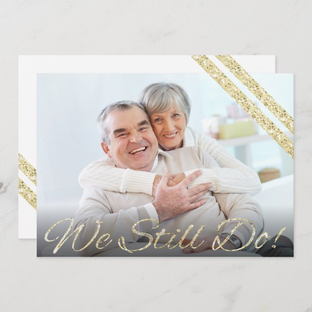 We Still Do! | Modern 50th Anniversary Invitation (Front/Back)