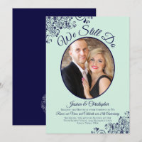 We Still Do Navy Blue & Mint Wedding Vow Renewal