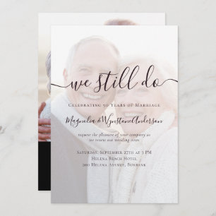 We Still Do Photo QR Code Vow Renewal Invitation