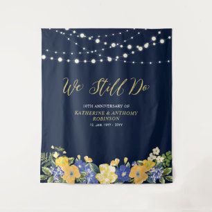 We Still Do   String Lights Wedding Anniversary Ta Tapestry