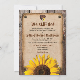 We still do! Sunflower Golden Anniversary Invitation
