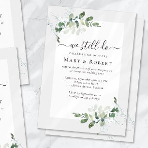 We Still Do Vow Renewal 50th Wedding Invitation