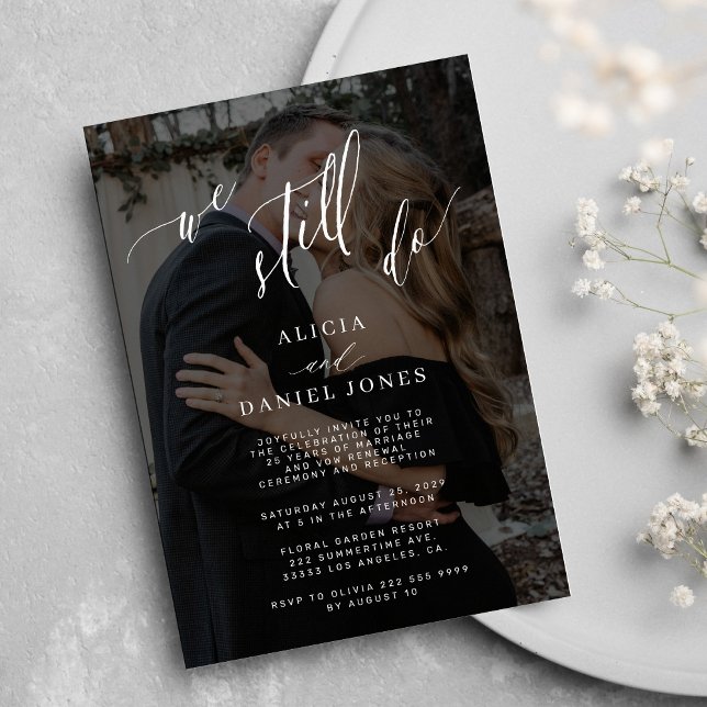 We still do vow renewal elegant photo anniversary invitation (Creator Uploaded)