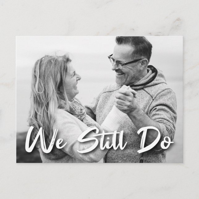 We Still Do Vow Renewal Save The Date Photo Announcement Postcard (Front)