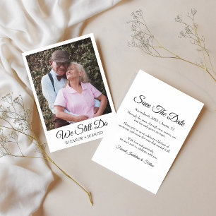 We Still Do Vow Renewal Simple Minimalist Save The Date