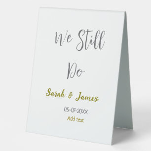 We still do wedding anniversary simple grey gold
