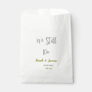We still do wedding anniversary simple grey gold favour bag