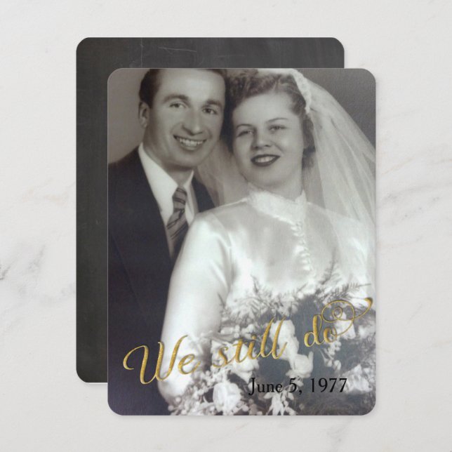 We Still Do-wedding vow renewal photo frame Invitation (Front/Back)