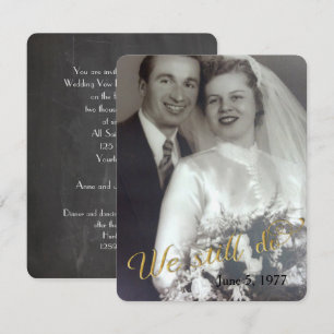 We Still Do-wedding vow renewal photo frame Invitation